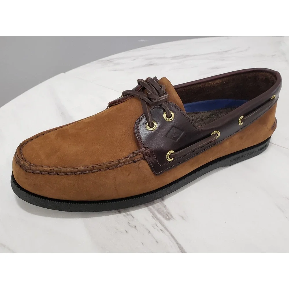 NEW NO BOX SIZE MENS 11 0195412 Mens Sperry A/O 2-EYE LEATHER BOAT SHOE SLIP ON